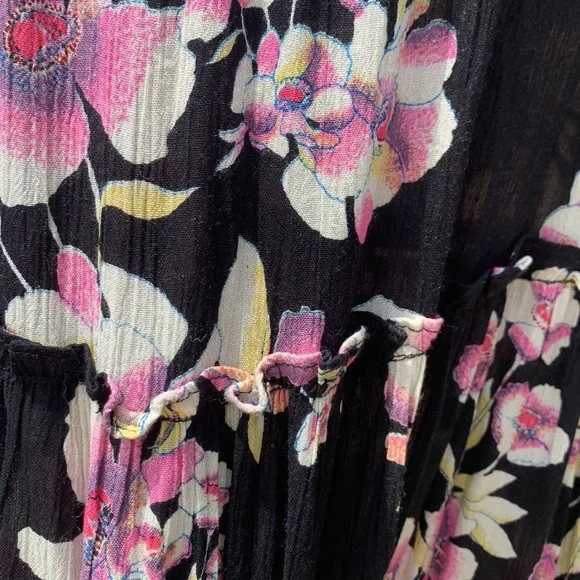 Free People Black Garden Party Floral Maxi Dress NWOT - Picture 15 of 15